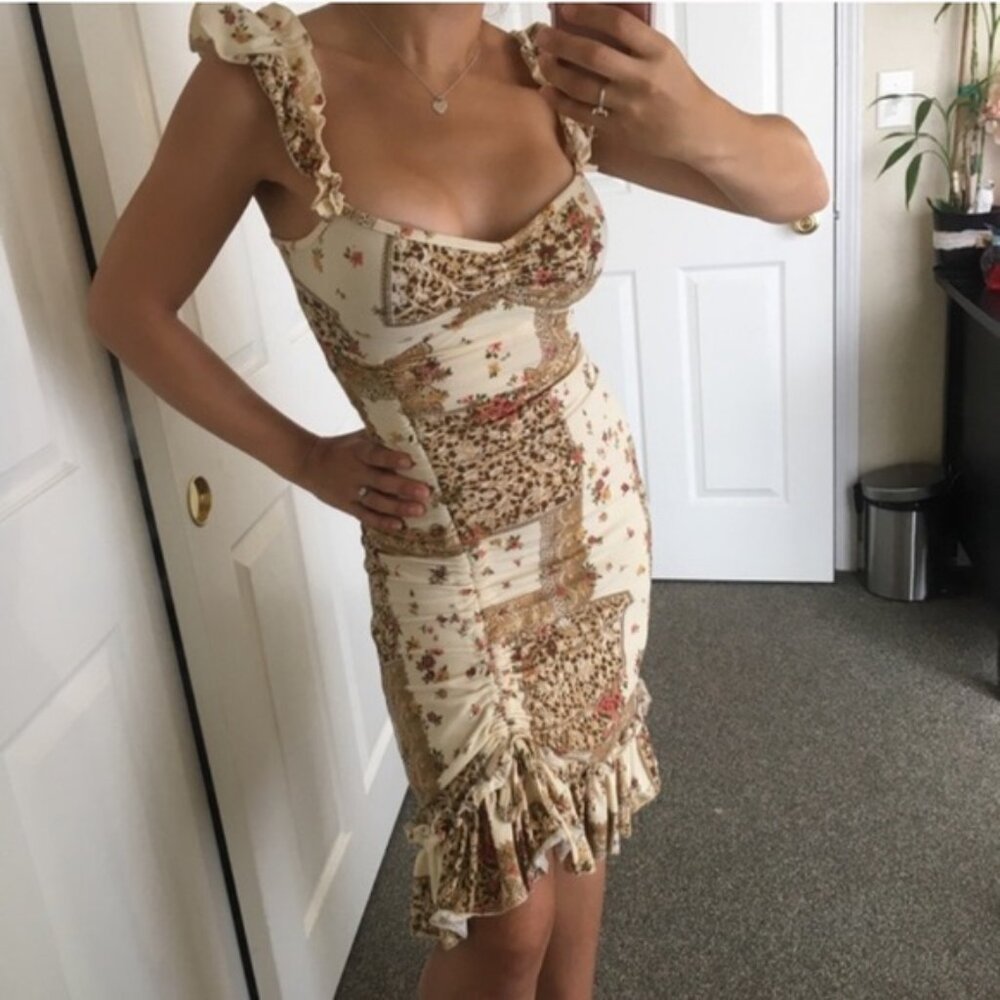 Gorgeous Boutique Summer Floral Dress, Made in France, Small